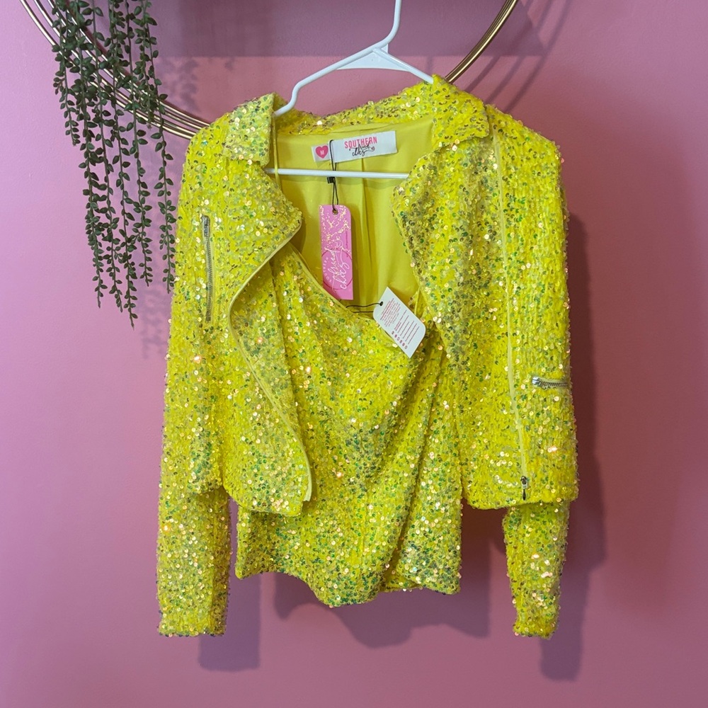 Sorel Vibrant Yellow Sequin Blazer
